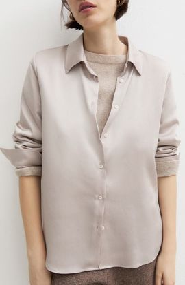 Emme Emme Emmlira Crinkled Hammered Satin Shirt