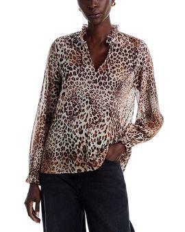 Emme Emme Georgette Split Neck Blouse