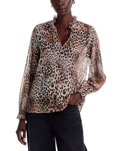 Emme Emme Georgette Split Neck Blouse