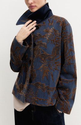 Emme Emme Jacquard Stand Collar Jacket
