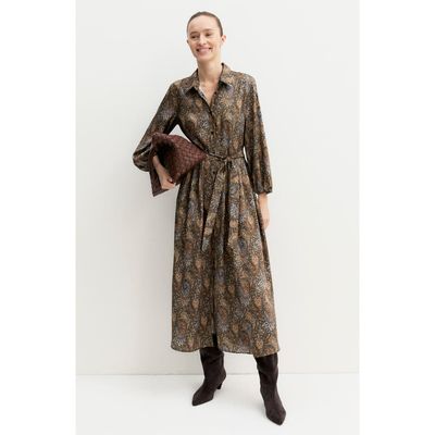 Emme Emme Paisley Long Sleeve Shirtdress