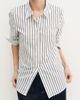 Emme Emme Pinstripe Cotton Blend Button-Up Shirt - 1