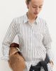 Emme Emme Pinstripe Cotton Blend Button-Up Shirt - 3