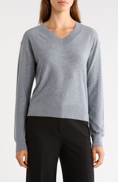 Emme Emme Sequin V-Neck Sweater