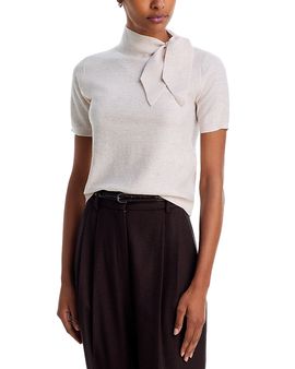 Emme Emme Shimmer Bow Neck Top
