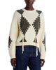 Emme Emme Wool Blend Whipstitched Argyle Sweater - 1