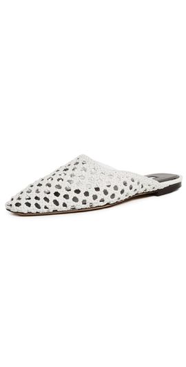 Emme Parsons Emme Parsons Flat Mules Optic White Woven
