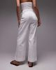 Emory Park Emory Park belt detail wide leg linen look pants in white - part of a set - 4