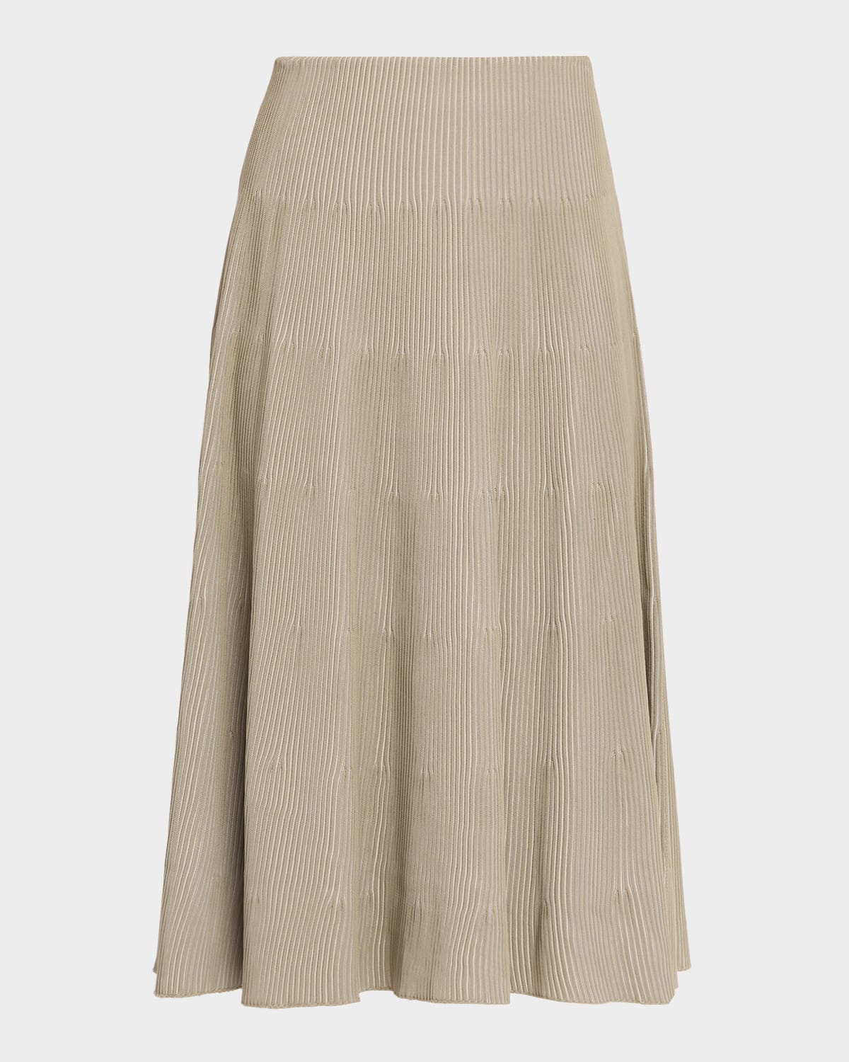 Emporio Armani A-Line Rib Knit Midi Skirt