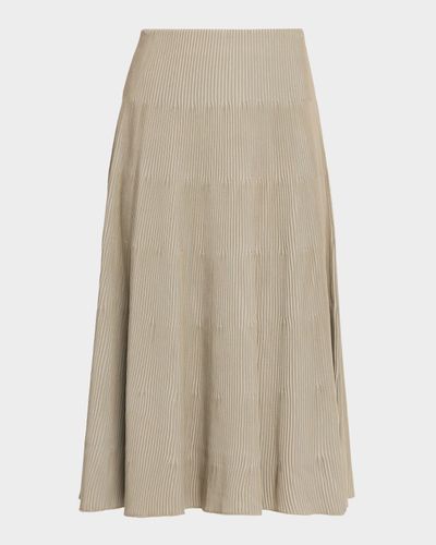 Emporio Armani A-Line Rib Knit Midi Skirt