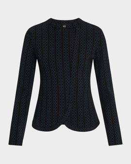 Emporio Armani Asymmetric Knit Jersey Jacket