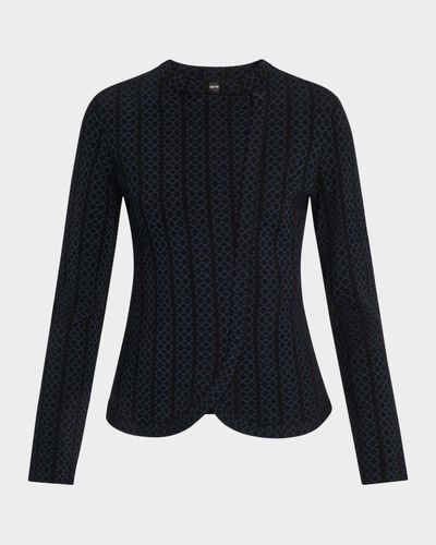 Emporio Armani Asymmetric Knit Jersey Jacket