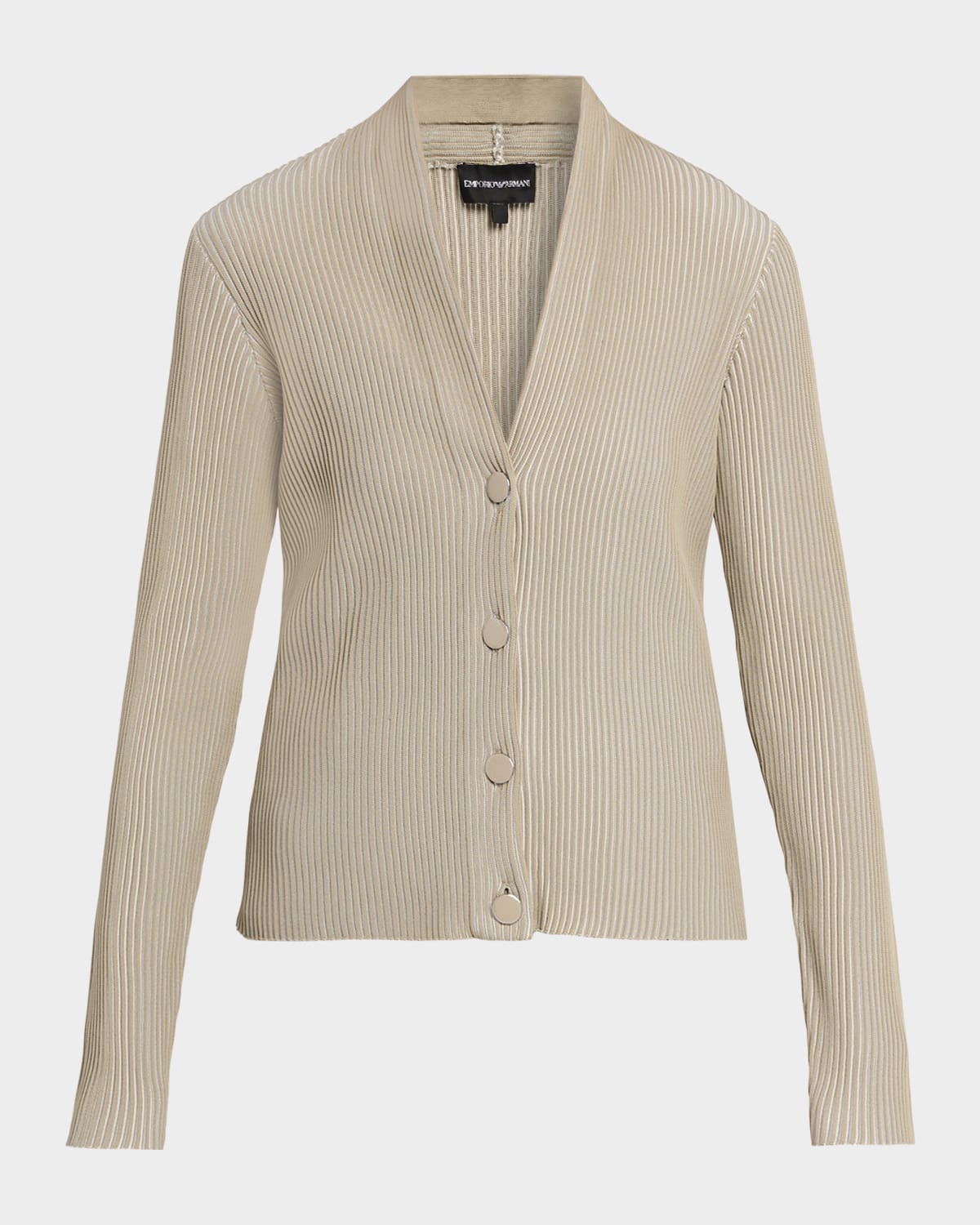 Emporio Armani Button-Down Rib Knit Cardigan
