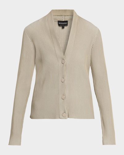 Emporio Armani Button-Down Rib Knit Cardigan