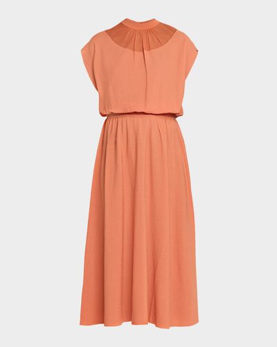 Emporio Armani Cap-Sleeve Knit Midi Dress