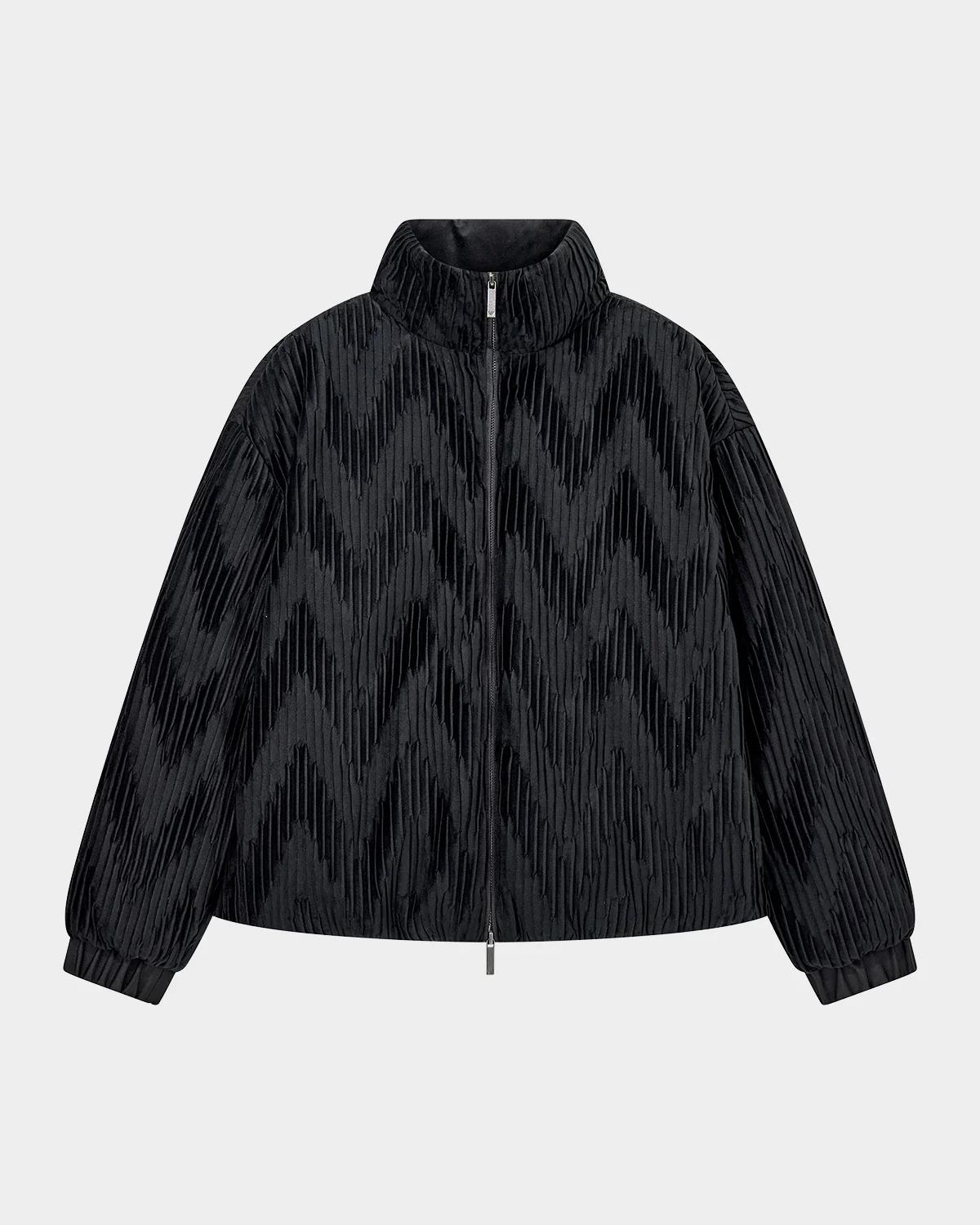 Emporio Armani Chevron Velvet Down Jacket