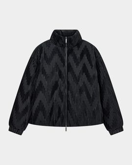 Emporio Armani Chevron Velvet Down Jacket