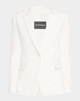 Emporio Armani Cotton One-Button Cutaway Blazer