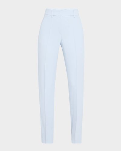 Emporio Armani Creased Straight-Leg Cady Crepe Trousers