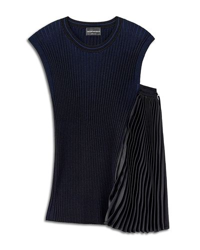 Emporio Armani Emporio Armani Asymmetric Ribbed Knit Top