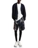 Emporio Armani Emporio Armani Bermuda Palm Leaf Linen Blend Shorts - 1