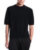 Emporio Armani Emporio Armani Chevron Jacquard Short Sleeve Cotton Sweater - 1
