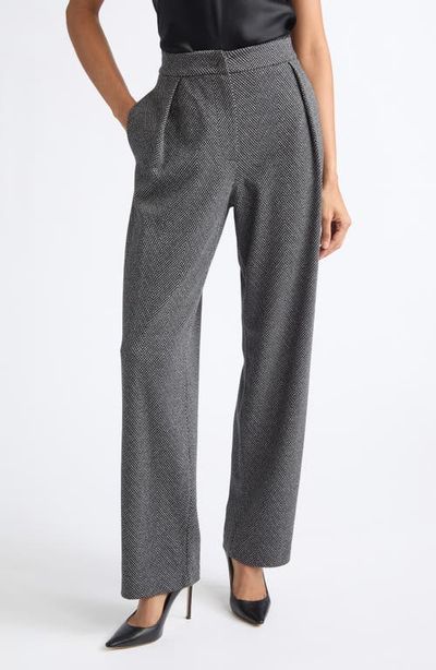 Emporio Armani Emporio Armani Chevron Jacquard Wide Leg Pants