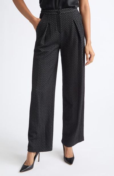 Emporio Armani Emporio Armani Chevron Jersey Wide Leg Pants