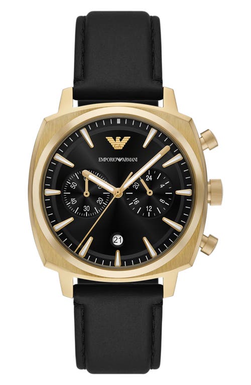 Emporio Armani Emporio Armani Chronograph Leather Strap Watch, 40mm