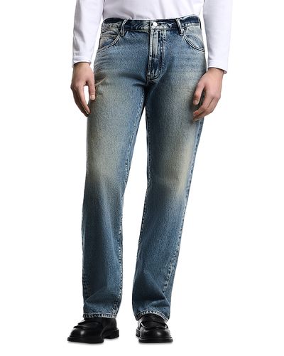 Emporio Armani Emporio Armani Comfort Fit Pure Cotton Jeans in Medium Blue Denim