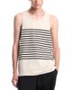 Emporio Armani Emporio Armani Cotton & Linen Stripe Crewneck Tank Top - 1