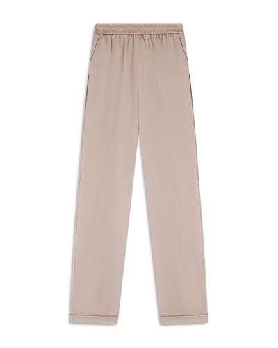 Emporio Armani Emporio Armani Crepe Twill Elasticized Waist Straight Pants