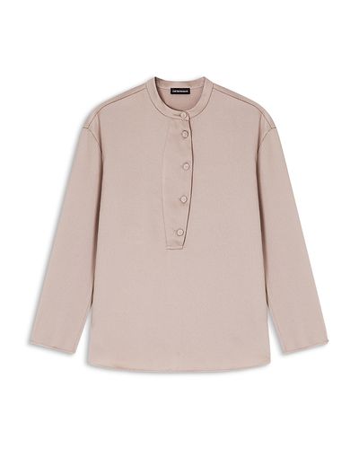Emporio Armani Emporio Armani Crepe Twill Long Sleeve Shirt