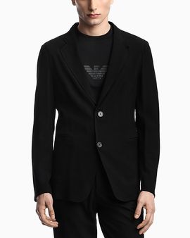 Emporio Armani Emporio Armani Crinkled 3D Effect Crepe Blazer