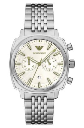 Emporio Armani Emporio Armani Cushion Case Bracelet Chronograph Watch, 40mm