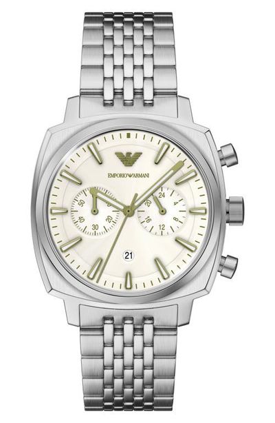 Emporio Armani Emporio Armani Cushion Case Bracelet Chronograph Watch, 40mm
