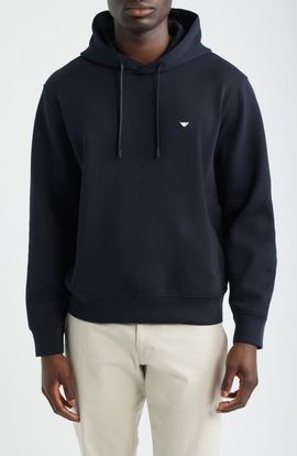 Emporio Armani Emporio Armani Embroidered Logo Hoodie