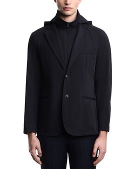 Emporio Armani Emporio Armani Essential Stretch Nylon Twill Blazer with Removable Dickie