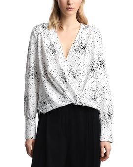 Emporio Armani Emporio Armani Faux Wrap Long Sleeve Top
