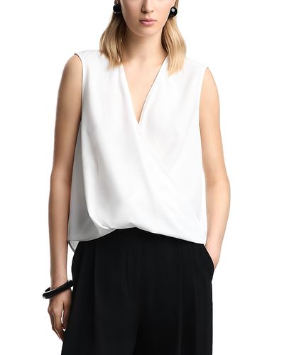 Emporio Armani Emporio Armani Faux Wrap Sleeveless Top