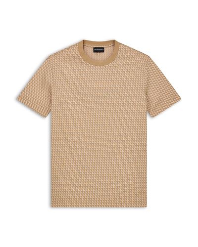 Emporio Armani Emporio Armani Geometric Micro Motif Crewneck T-Shirt