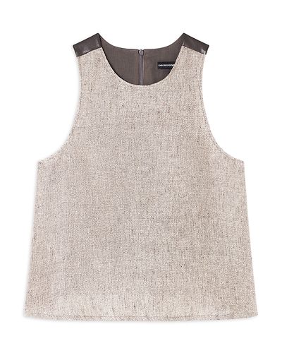 Emporio Armani Emporio Armani Heavy Canvas Linen Sleeveless Shirt