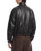 Emporio Armani Emporio Armani Leather Stand Collar Blouson Jacket - 3