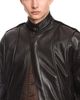 Emporio Armani Emporio Armani Leather Stand Collar Blouson Jacket - 5