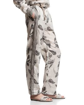 Emporio Armani Emporio Armani Linen Flower Print Pants