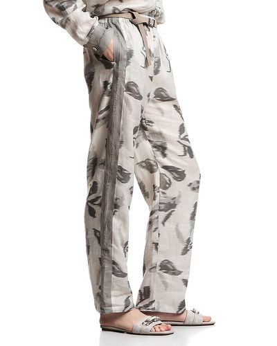 Emporio Armani Emporio Armani Linen Flower Print Pants