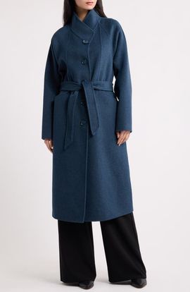 Emporio Armani Emporio Armani Melange Virgin Wool Long Peacoat