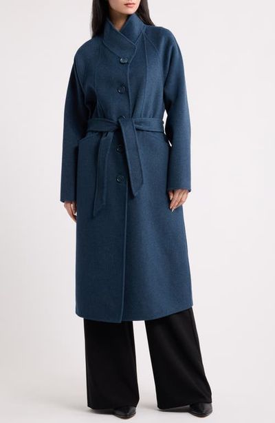 Emporio Armani Emporio Armani Melange Virgin Wool Long Peacoat