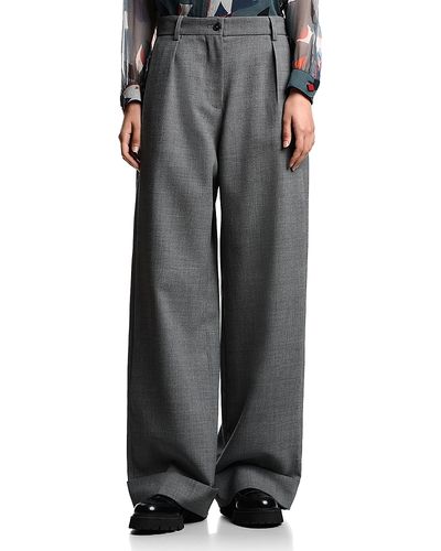 Emporio Armani Emporio Armani Mouline Crepe Wool Trousers