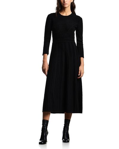 Emporio Armani Emporio Armani Ottoman Chenille Midi Dress